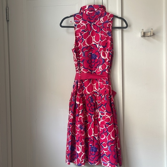 Lilly Pulitzer Floral Silk Dropwaist Dress Gown - Picture 5 of 7
